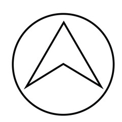 Cute cartoon hand drawn vector navigation arrow  outline.