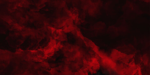 Red color powder explosion isolated on black background. Colorful dust explode. Paint Holi, dust particles splash. Network concept with spray. Futuristic technology element. 3D rendering.