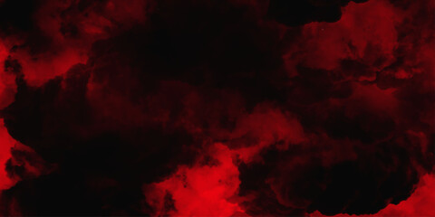 Red color powder explosion isolated on black background. Colorful dust explode. Paint Holi, dust particles splash. Network concept with spray. Futuristic technology element. 3D rendering.