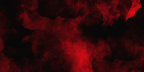 Red color powder explosion isolated on black background. Colorful dust explode. Paint Holi, dust particles splash. Network concept with spray. Futuristic technology element. 3D rendering.