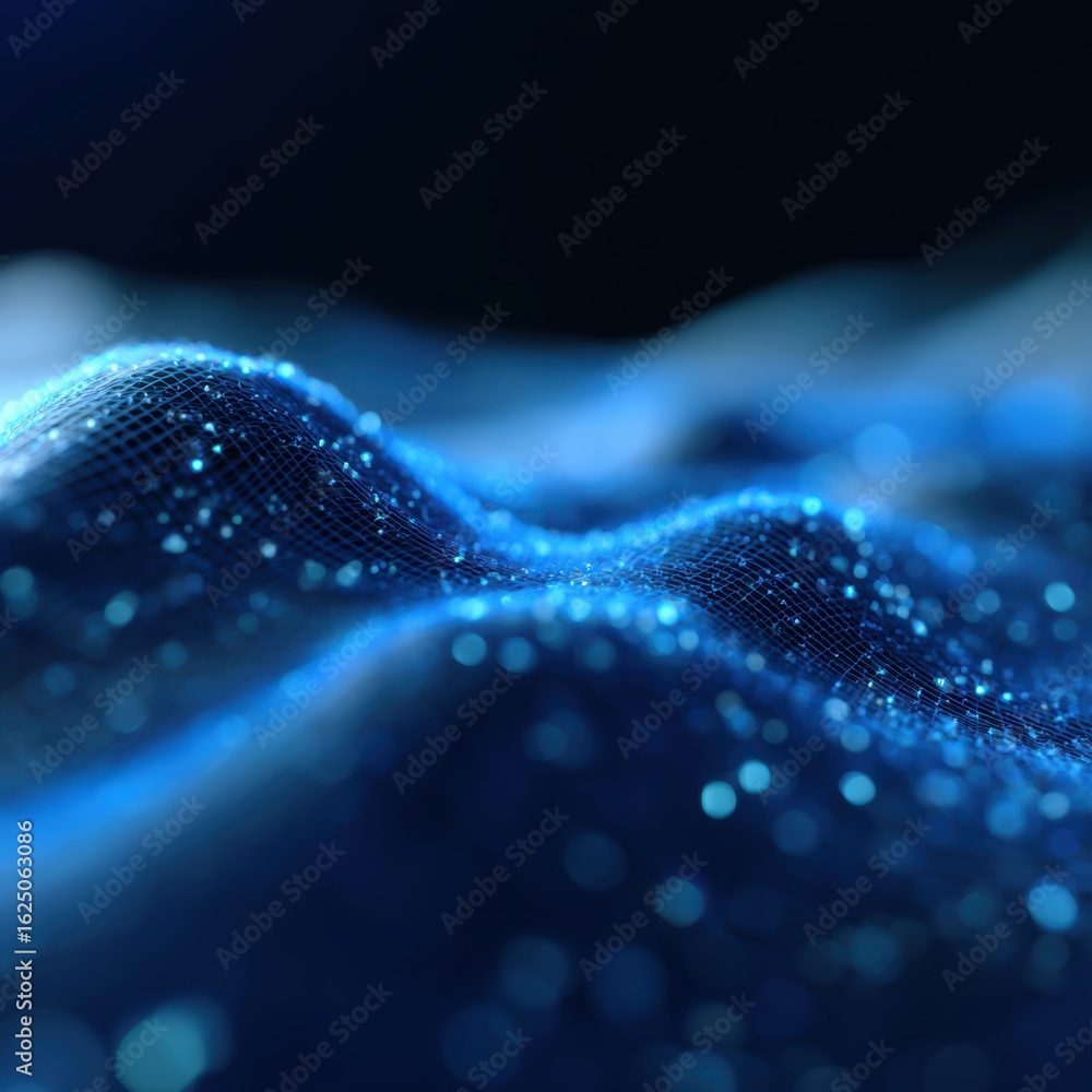 Aufkleber abstract background: flowing digital patterns forming a network of interconnected gaming servers, on