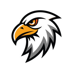 Obraz premium Vulture head mascot logo design with white background powerful raptor emblem illustration