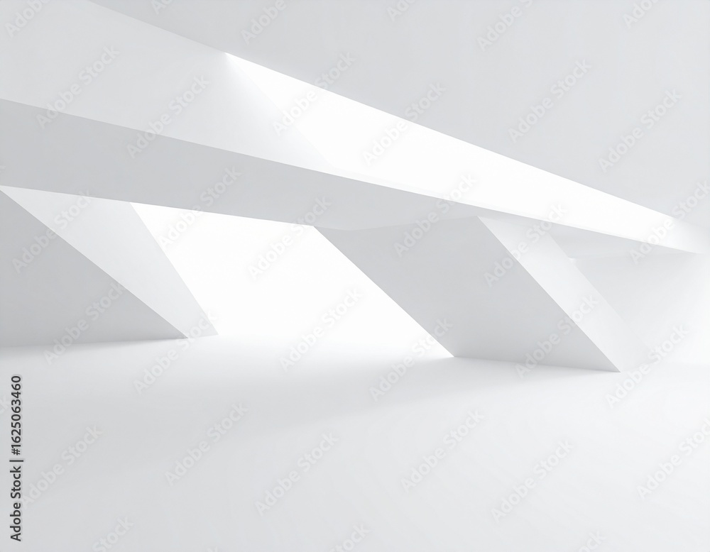 Poster abstract white background of natural 3d architecture stone empty space platform