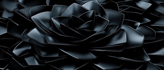 Abstract Black Rose: A Symphony of Dark Petals