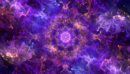 Abstract swirling cosmos mandala