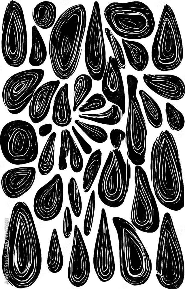 Aufkleber abstract raindrop patterns with grungy distressed texture for creative background designs