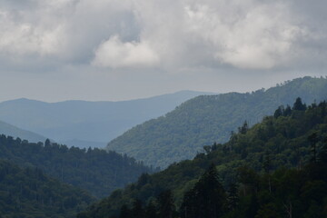 clouds over the mountains