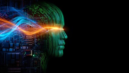a digital human face