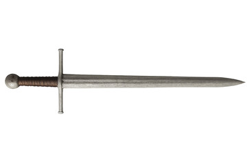 Medieval knight's iron sword. Medieval sword. Knight sword. Iron Sword. Sword isolated PNG