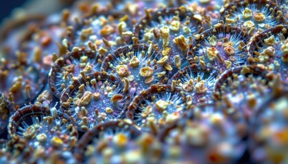 macro detail of fish scales underwater