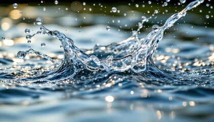 macro of a splash in slow motion