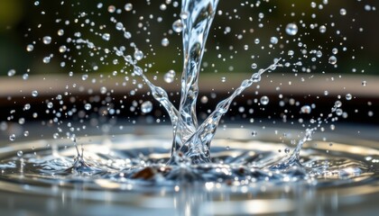 macro of a splash in slow motion
