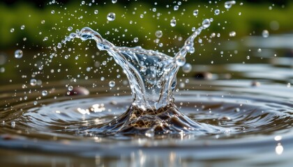 macro of a splash in slow motion