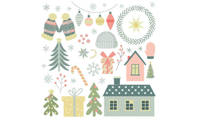 Christmas Clipart Collection – Festive Holiday Illustrations & Icon Set