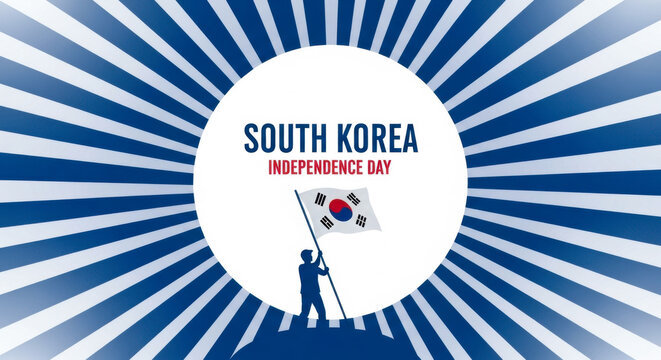 Celebrate south korea independence day with korean flag waving and patriotic background for national holiday