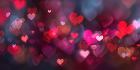 The Beautiful Heart Bokeh Background for Romantic Celebrations