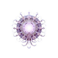 Glowing Ornate Mandala Mystical Circular Design with Intricate Details