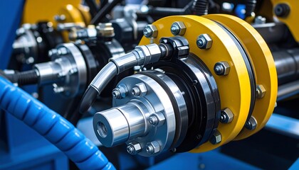 Fototapeta premium Close-up industrial machine parts