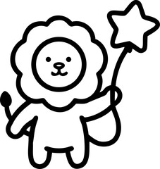 Lion Icon Vector Set – Bold Outline Jungle Animal, Mascot, Shield, Silhouette, Tattoo & Coloring Page Design