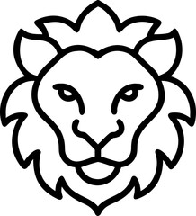 Lion Icon Vector Set – Bold Outline Jungle Animal, Mascot, Shield, Silhouette, Tattoo & Coloring Page Design