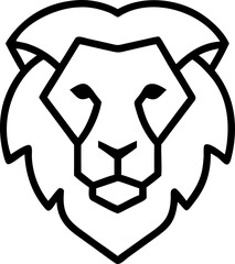 Lion Icon Vector Set – Bold Outline Jungle Animal, Mascot, Shield, Silhouette, Tattoo & Coloring Page Design