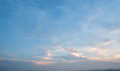 Beautiful clouds at sunset in summer