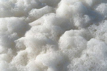 Close-Up Texture of Dense Ocean Foam