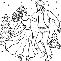 A cupule dance design outline