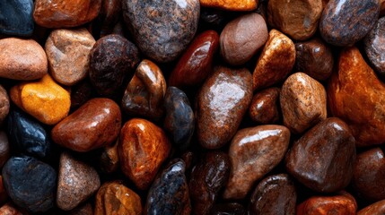 This vibrant collection of polished stones showcases a variety of colors and textures, perfect for enhancing any nature-inspired project or serene atmosphere.