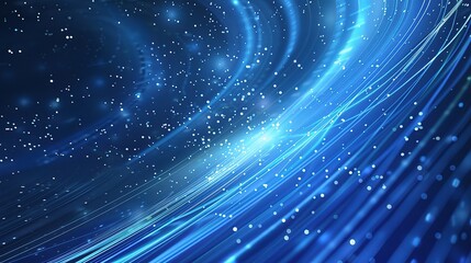  Abstract blue background with glowing lines and stars,  suitable for digital backgrounds in various applications such as graphics, web pages, graphic designs, social media posts, packaging materials,