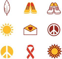 National Day for Truth and Reconciliation Canada Set. Vibrant Truth and Reconciliation Day Canada Set for Cultural Artwork. Colorful National Day Truth and Reconciliation Canada Creative Set