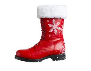 Santa Boots Stepping Forward with Motion Blur PNG