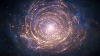 Obraz premium Doorway to space vortex, glowing swirling portal opening to stars, soft ambient light, sci-fi fantasy photo