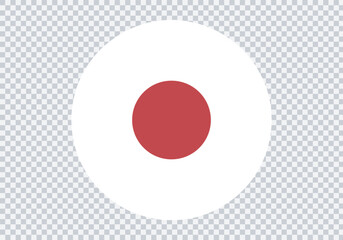 japan flag on white background