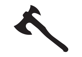 axe vector illustration 
Hand drawn medieval double axe weapon