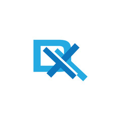 DX logo design vector, Minimalist Logo Design of Letter DX, DK, dx initials logo design