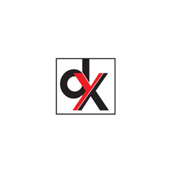 DX logo design vector, Minimalist Logo Design of Letter DX, DK, dx initials logo design
