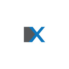 DX logo design vector, Minimalist Logo Design of Letter DX, DK, dx initials logo design