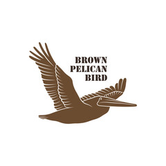 Pelican Bird logo design vector. Silhouette Pelican Bird Template Illustration
