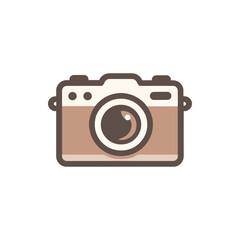 Vintage-style camera illustration with a simplistic design, ideal for photography-related content