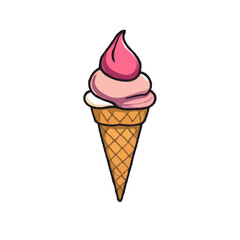 Simplified, Contoured Icecream Icon