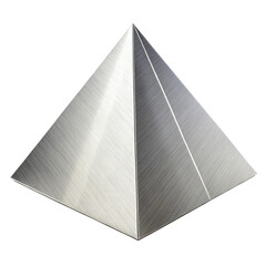 Vector 3D geometric pyramid shape illustration, isolated on a white background, perfect for business or design concepts