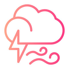 thunderstorm gradient icon