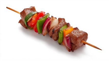 Grilled Meat And Vegetable Skewer, BBQ Food Design For Culinary Or Outdoor Brands