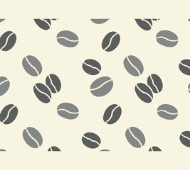Seamless coffee bean pattern on a light background, perfect for adding a touch of warmth and sophistication to any design project or branding material