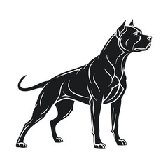 vector illustration of a black dog