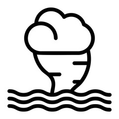 waterspout line icon