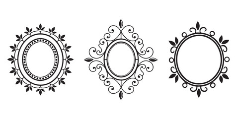 decorative frame with floral ornament
