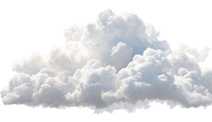 A large, fluffy cumulus cloud against a black background.  Detailed texture shows cloud formations