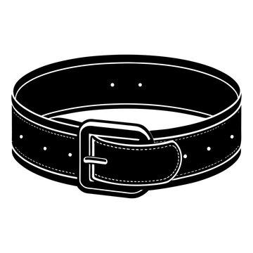 black leather belt with buckle clip art preview